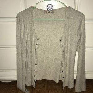 Light Cardigan Snap Button Up